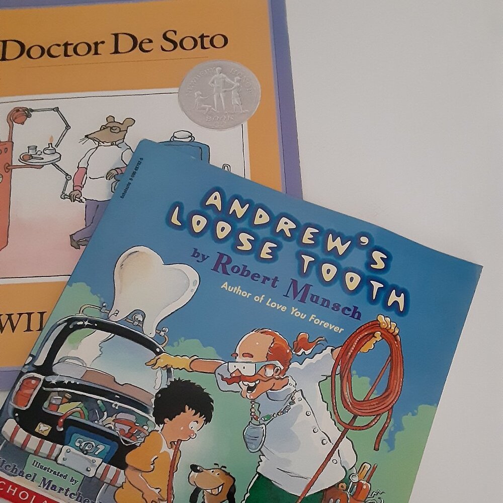 Doctor De Soto and Andrew's loose tooth & more  - set of (3) Dentist Books